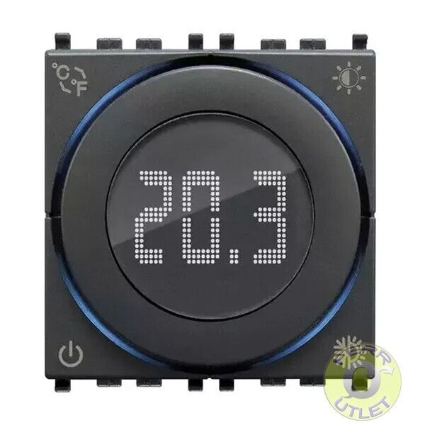 Vimar 02970 Termostato rotella 2M 100-240V grigio- 02970