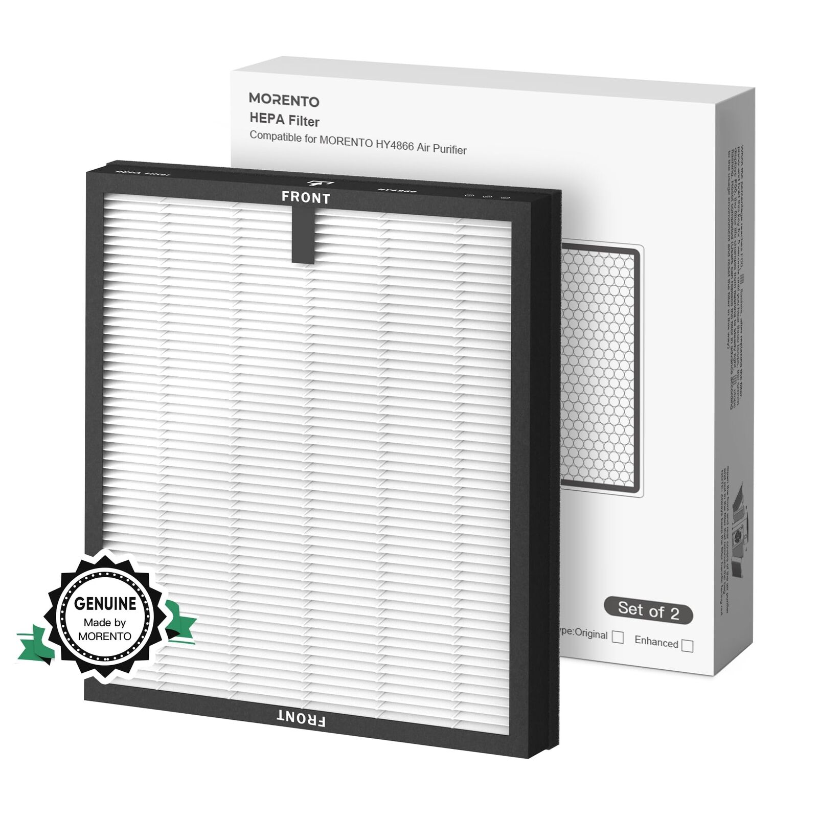 MORENTO HY4866 - Filtro HEPA per purificatore d'aria Ture per polvere peli di...