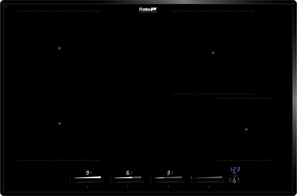 Foster 7382646 Ke Piano cottura a induzione cm 77X51 - vetroceramica NERO