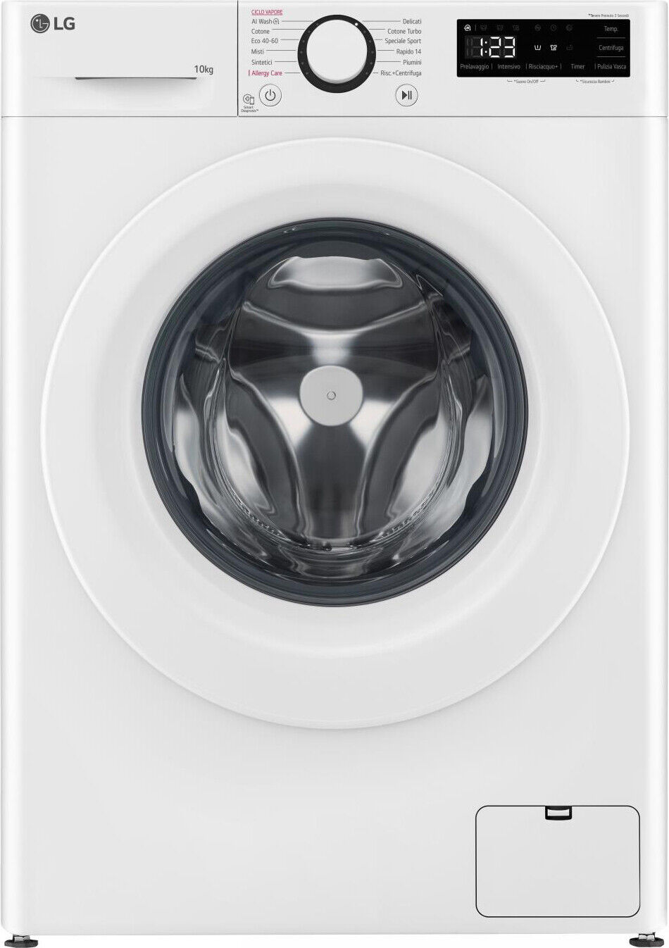 Lg Lavatrice 10 Kg Classe A 60 cm 1400 giri Inverter Vapore AI DD - F4R3010NSWW