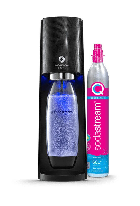 SODASTREAM Gasatore colore Nero E-Terra + Bottiglia 1 Litro - 1012911441