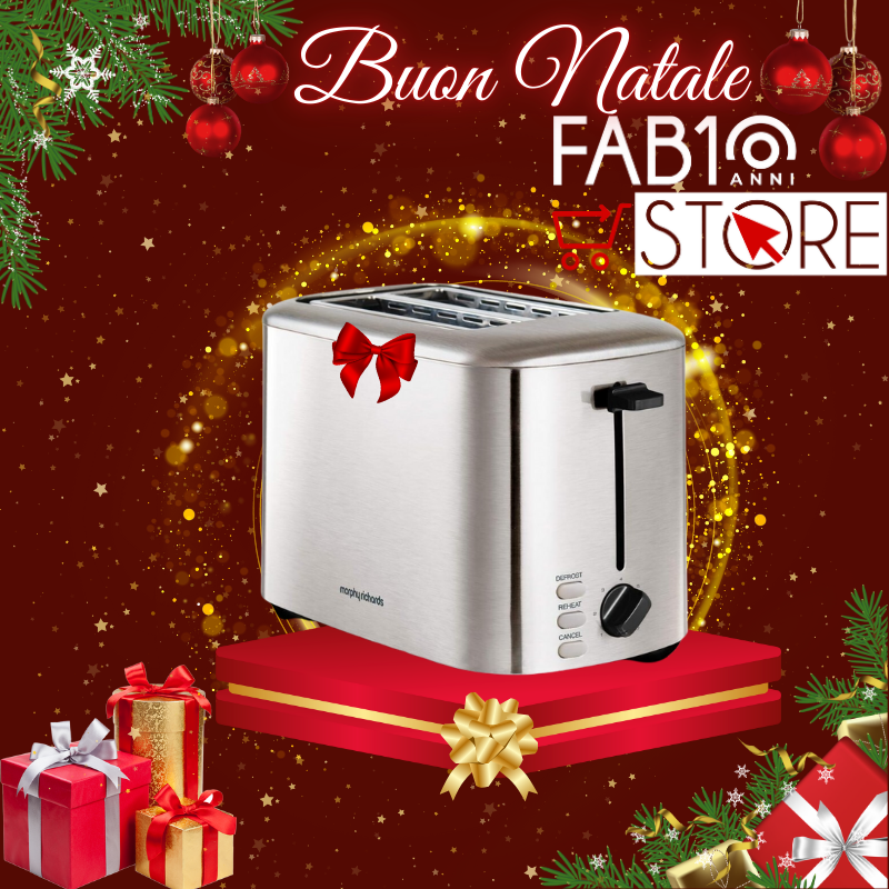 Morphy Richards Equip Tostapane Elettrico 2 Fette Slot Larghi Riscaldamento 800W