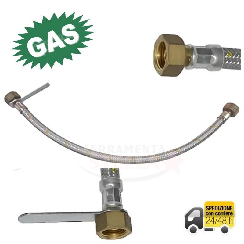 TUBO PER GAS CON CHIAVE A TRACCIA PER CENTRALINE - 80 CM - ATTACCO FEMMINA 1/2''