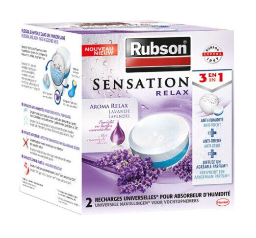 Lotto 2 Ricarica Power Tabs per Ammortizzatore Umidità Sensation Relax Lavanda
