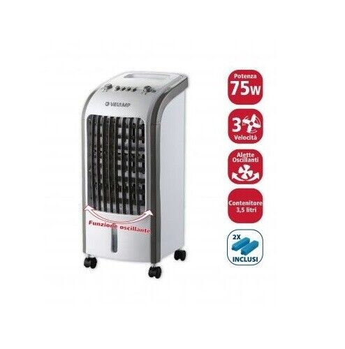 VELAMP COOLER34 Raffrescatore evaporativo 75W 3,5 L 3 velocità Bianco