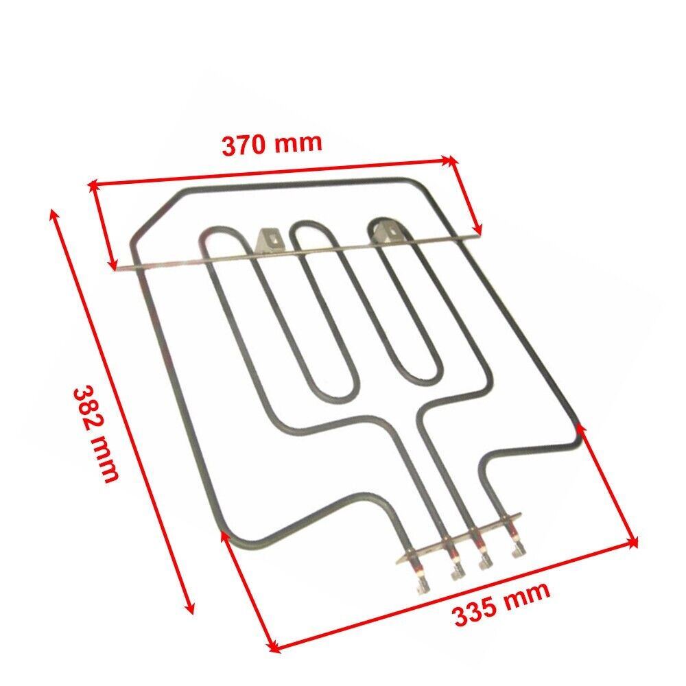 Resistenza Doppia Superiore Grill 382 x 370 mm 1800 + 1800 Watt Forno Zanussi