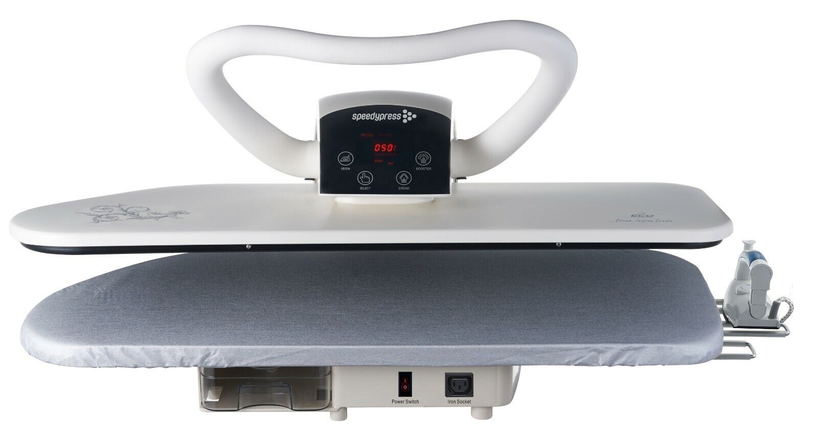Pressa da Stiro a Vapore 91HD Professionale 91cm +Ferro/Copertura/Schiuma/Filtro