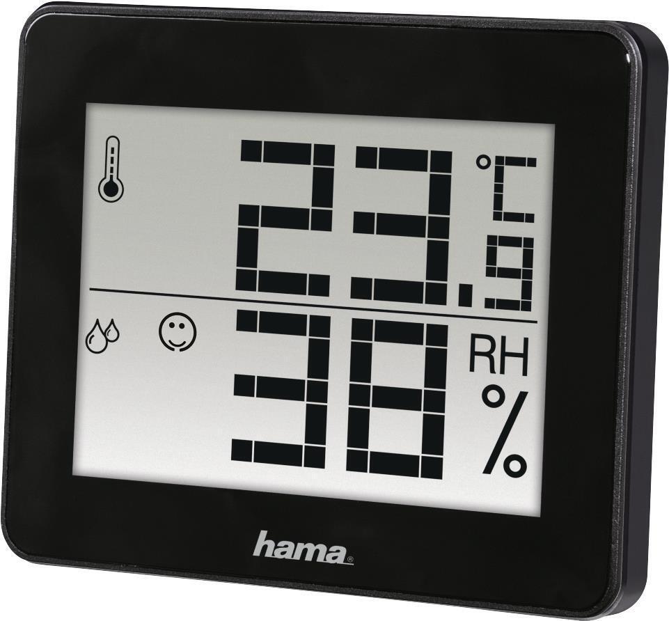 Hama TH-130 Thermo/Hygrometer - Thermometer Hygrometer Comfort Indicator Black