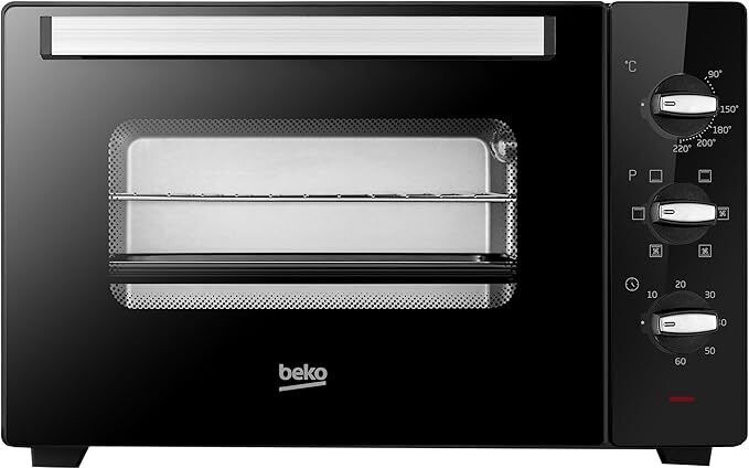 Beko Forno Elettrico Ventilato 38 Litri 1600 Watt con Timer NeroBMOF38B
