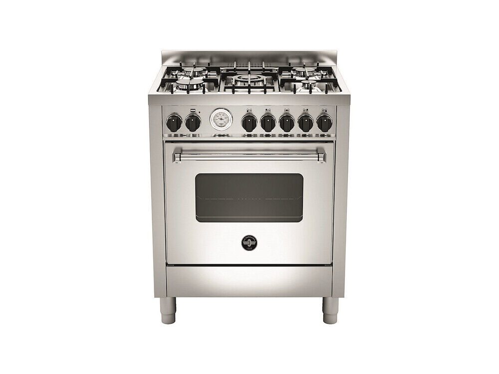 LA GERMANIA AMN765GXT CUCINA 5 FUOCHI FORNO A GAS VENTILATO INOX 70 CM A+