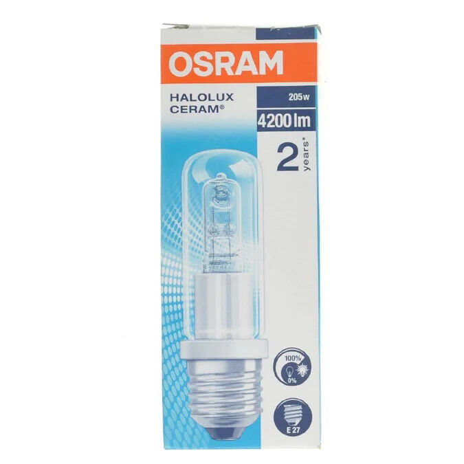 230V 205W E27 OSRAM 64404-64480 ALOGENA TUBOLARE HALOLUX CERAM LUCEPLAN TITANIA