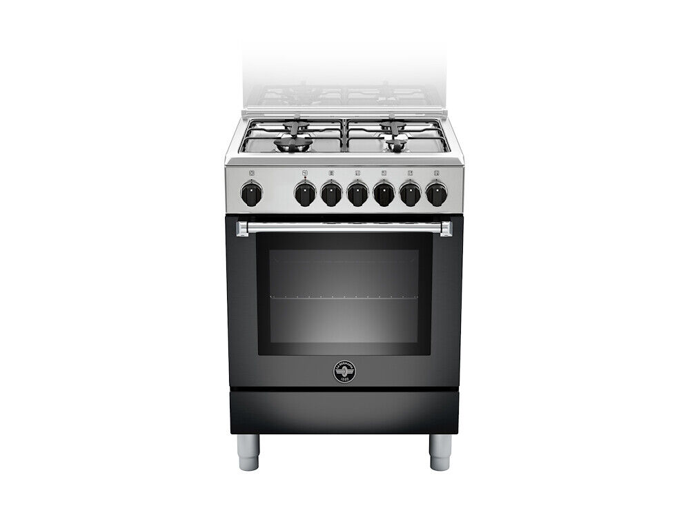 LA GERMANIA AMN664ENEV CUCINA 4 FUOCHI FORNO ELETTRICO MULTI.5 NERO 60CM A