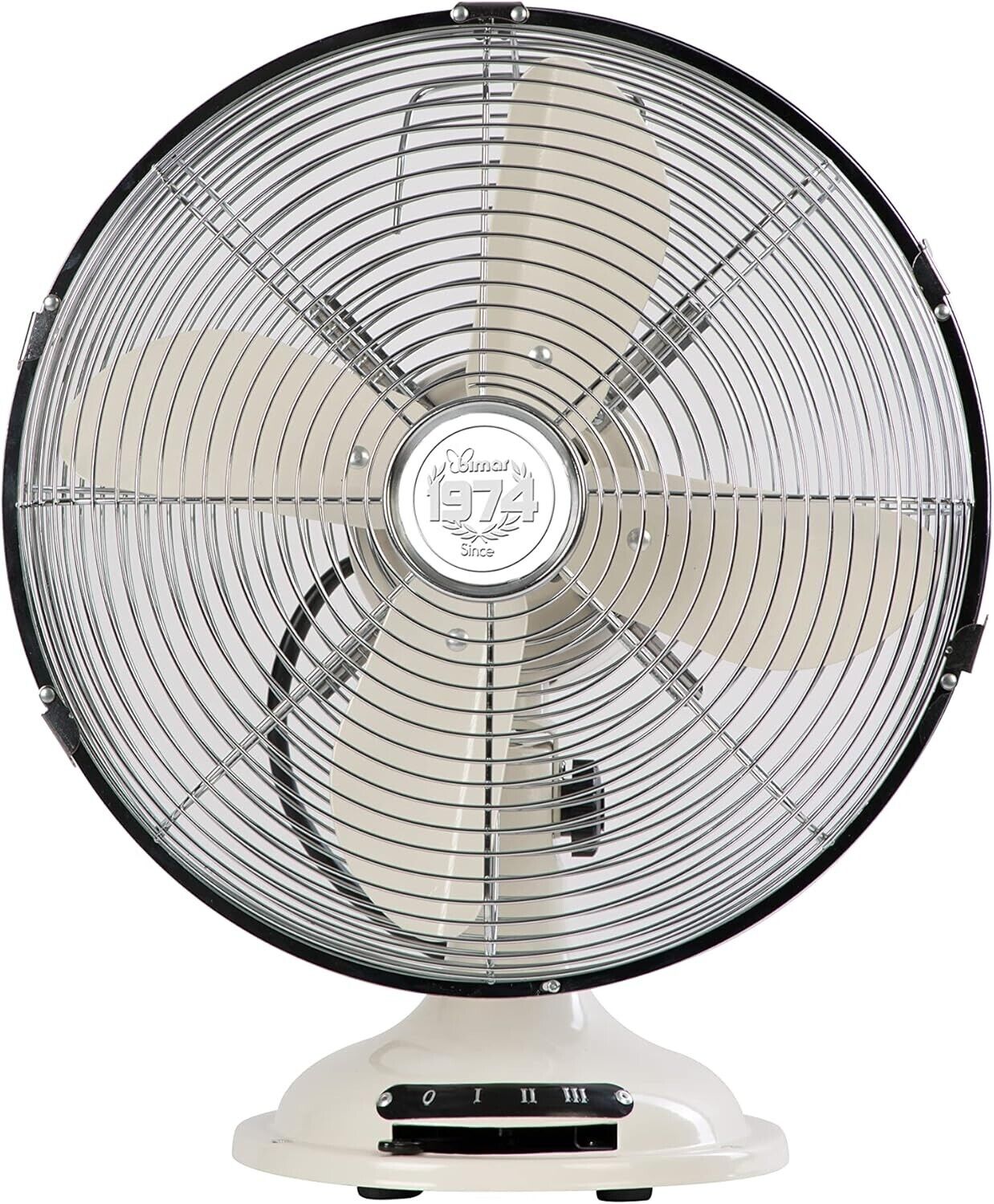 Ventilatore elettrico ventola da tavolo oscillante orientabile vintage 30 cm