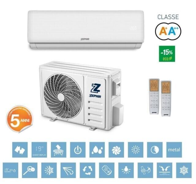 Climatizzatore  ZEPHIR MY24 9000 BTU A++/A+ ZTQ9000 WIFI  + 2 TELECOMANDI