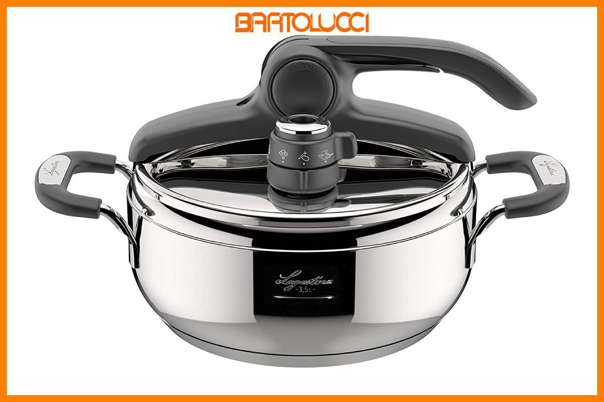 Lagostina Briosa LagoeasyUp Pentola a Pressione, 3.5 L, Acciaio Inox 18/10