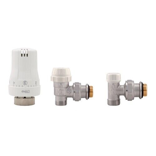 Kit Valvole Termostatiche Ad Angolo Maschio - 3/8"