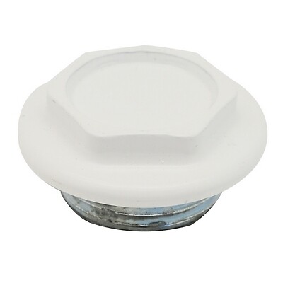 Tappo Cieco Dx / Sx Zincato Verniciato Per Radiatori Fl 56 - 1"1/4 Dx Bianco