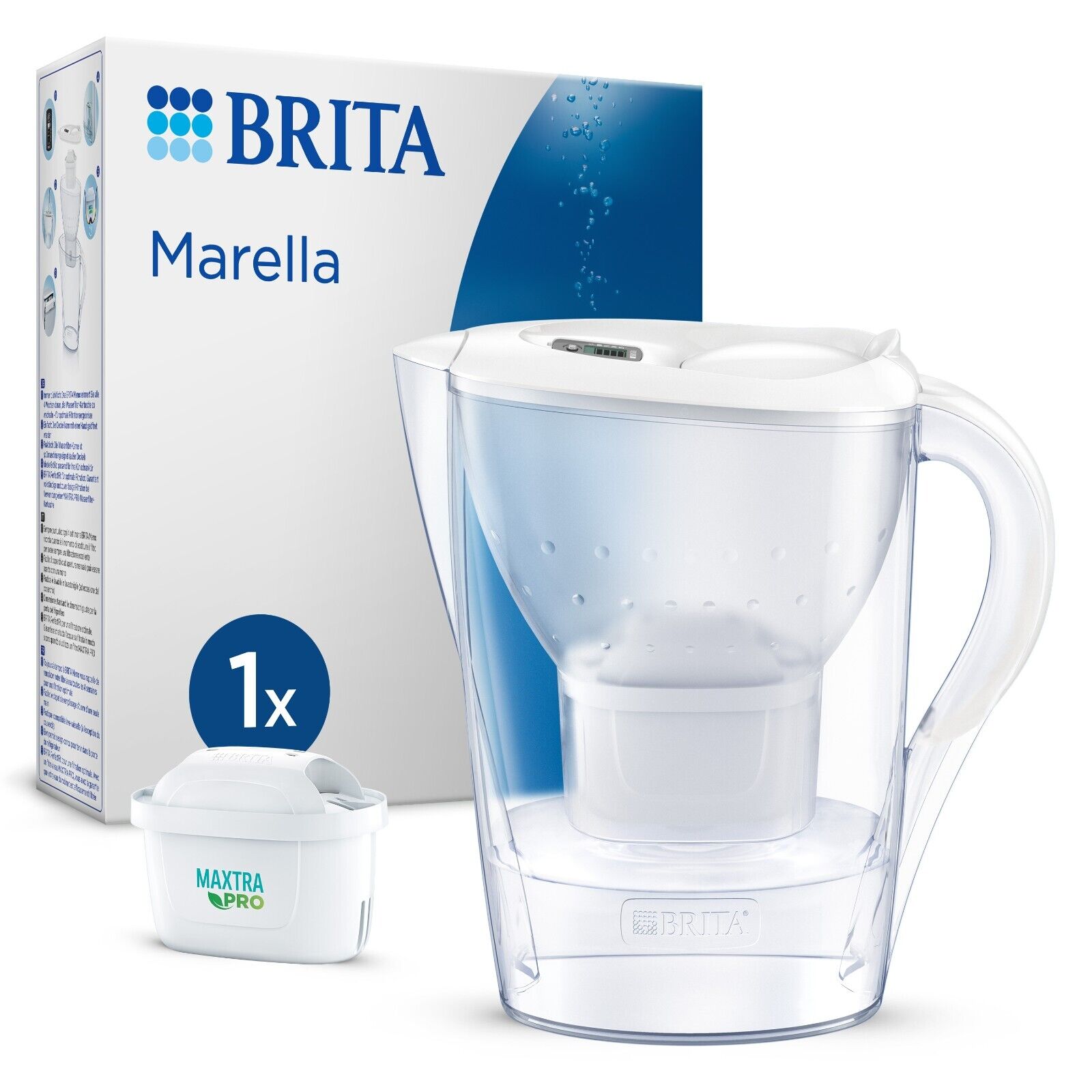 BRITA Caraffa filtrante acqua Marella (2.4L) incl. 1 x filtro BRITA MAXTRA PRO