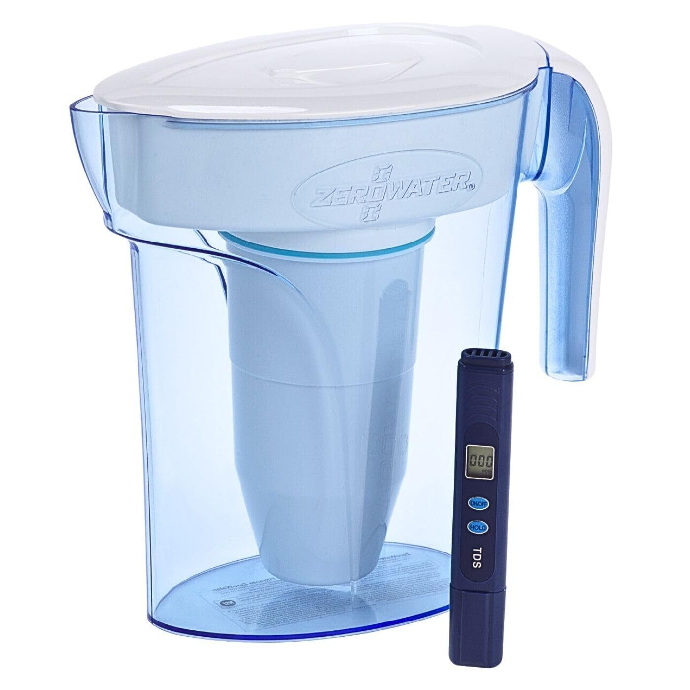 ZeroWater Caraffa Filtrante per Acqua a 5 Fasi da 17 L - Brocca Acqua Filtran...