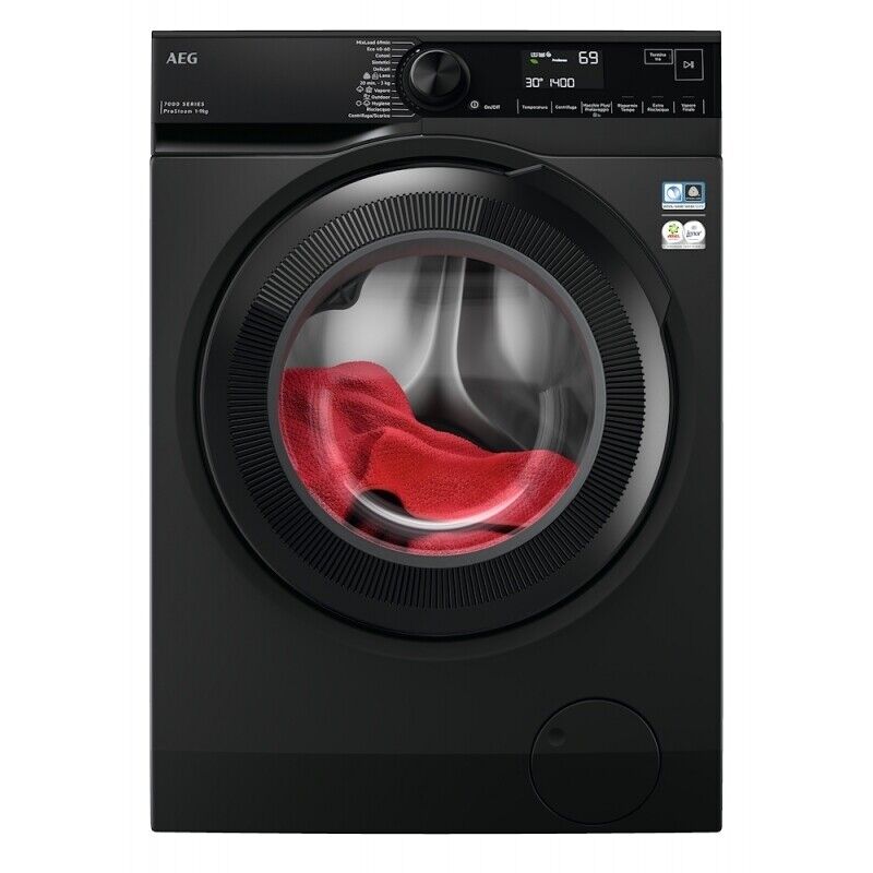 AEG LR7BLACK LAVATRICE SERIE 7000 9KG 1400 GIRI PROSTEAM CLASSE A NERO