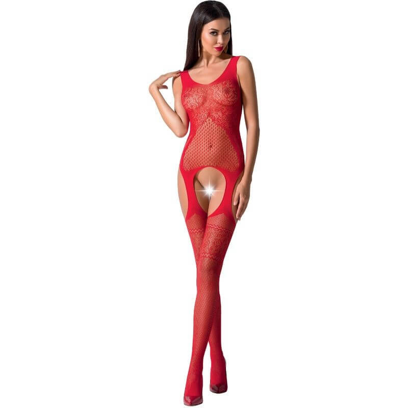 Passion Woman Bs061 Red Bodystocking One Size