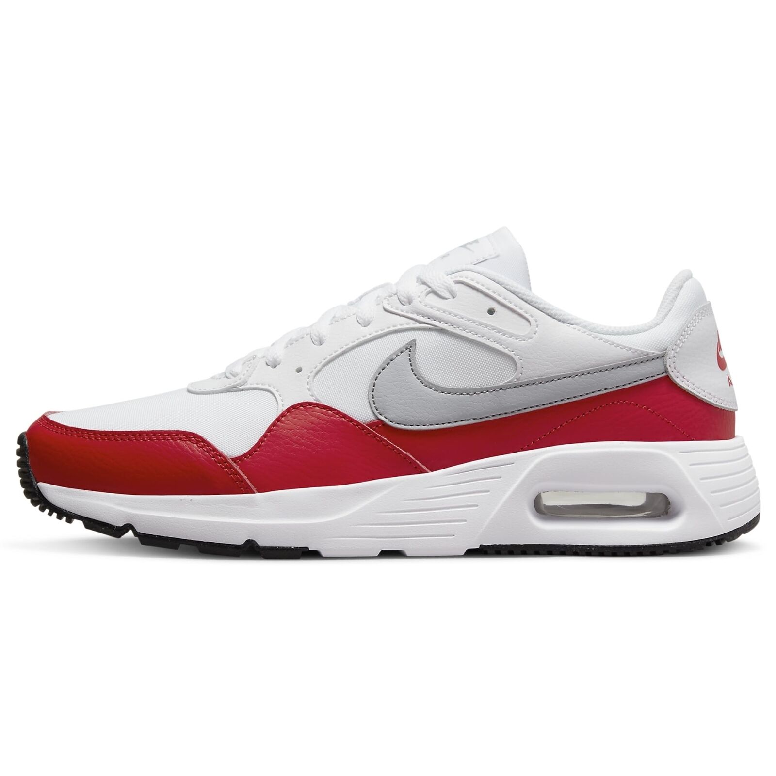 NIKE Women's Air Max Sc Sneaker 9 UK White Wolf Grey University Red Black