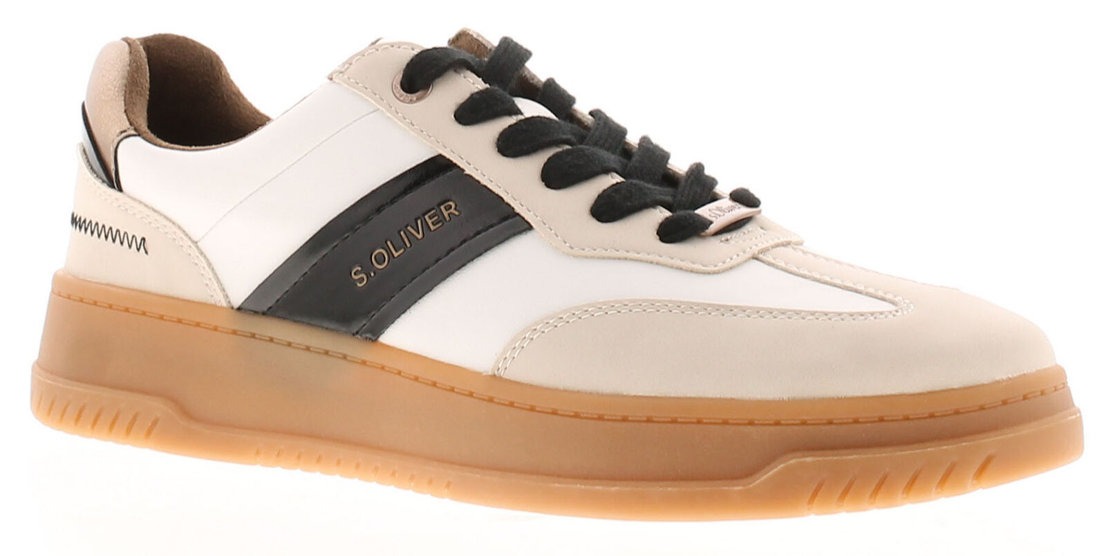 S Oliver da Donna Scarpe da Ginnastica Grosso Olga con Lacci Beige Taglia UK 4