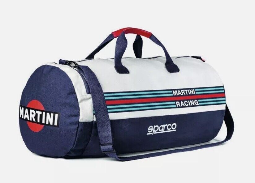 SPARCO BORSA BORSONE SPORTBAG MARTINI RACING A TRACOLLA DA VIAGGIO COLORE BIANCO