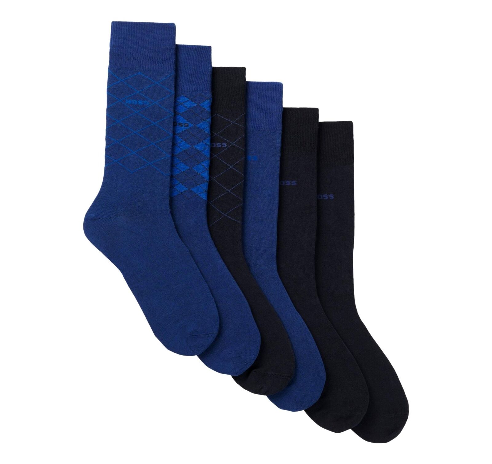 BOSS Calze Ad Altezza Regolare In Misto Cotone In Confezione 50524313 Blu