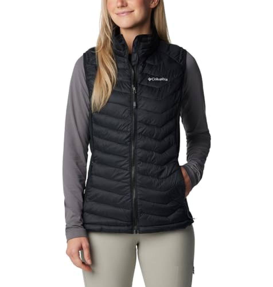 (TG. S) Columbia Powder Pass Vest Gilet, Black 012, S Donna - NUOVO