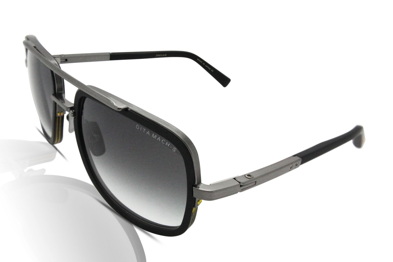 Dita Occhiali da Sole Mach-S DTS412-A-02 Antico Argento/Opaco Nero/Grigio Fumè