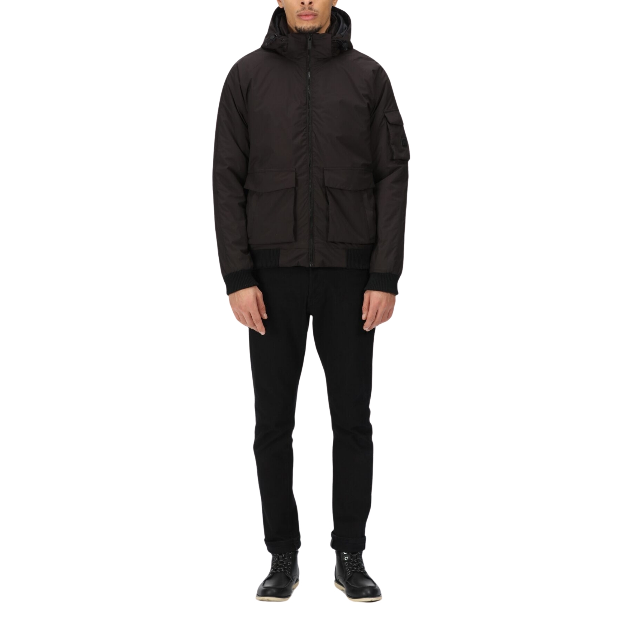 Regatta Giacca da Uomo Impermeabile Faizan Nero Taglia M Codice RMP332-800