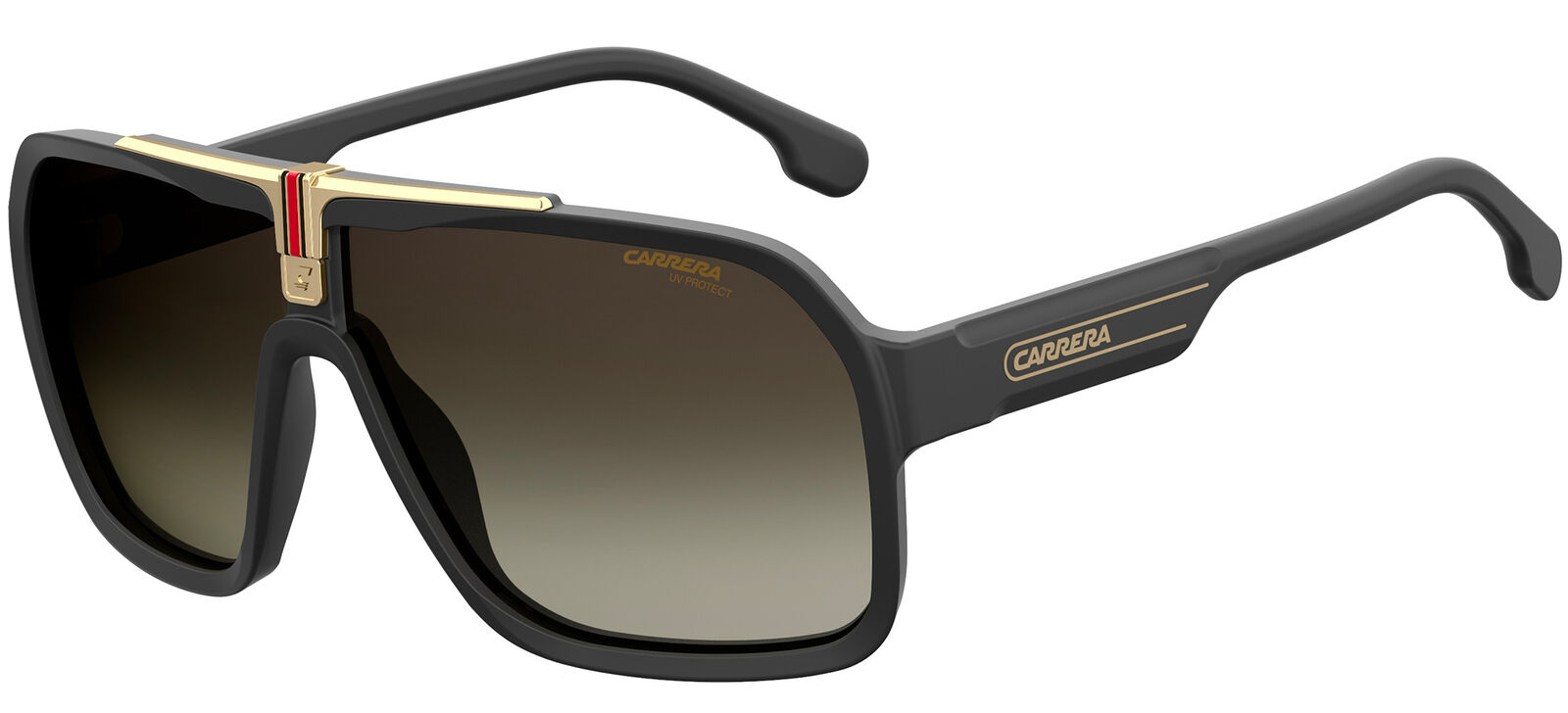 Occhiali da Sole Carrera 1014/S BLACK/GREY BROWN SHADED 64/10/135 uomo