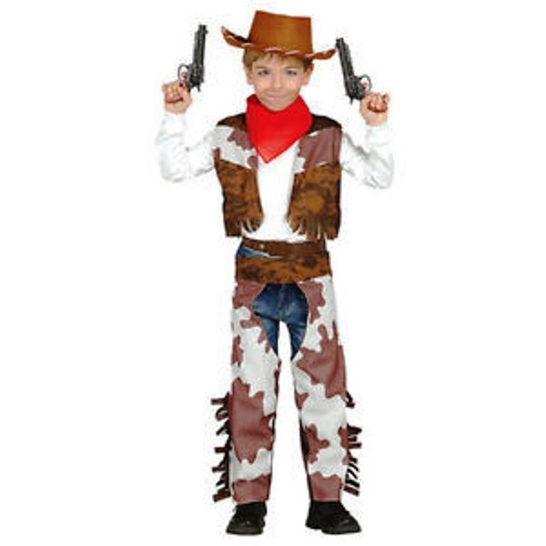 CARNEVALE HALLOWEEN PURIM VESTITO COWBOY COW BOY WESTERN 3/4 ANNI