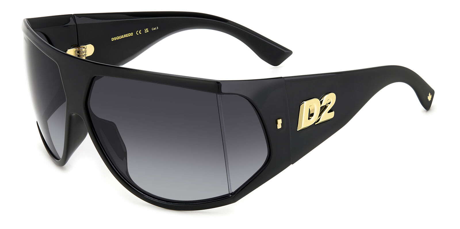 Occhiali da Sole DSQUARED2 D2 0124/S 2M2 BLACK GOLD 75/11/115 Uomo