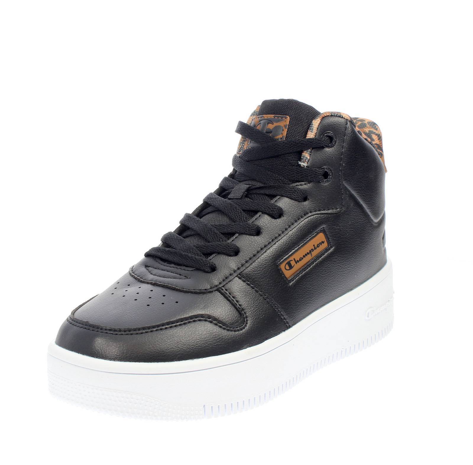 Champion Rebound Platform Mid Animalier Nero - Taglia 40 [8.5 US 25.5cm] Scarpe