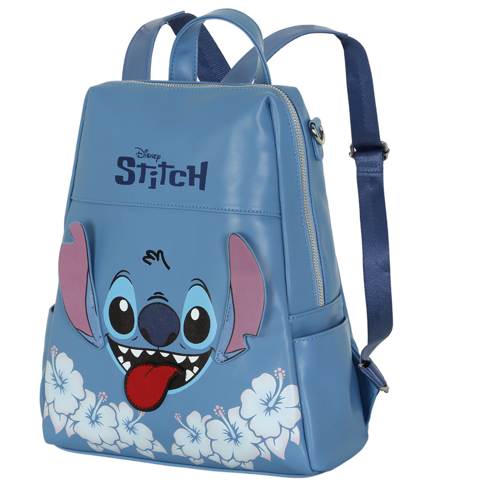 ZAINO DA PASSEGGIO STITCH DISNEY BORSA 33 CM CON SPALLACCI E TRACOLLA REMOVIBILE