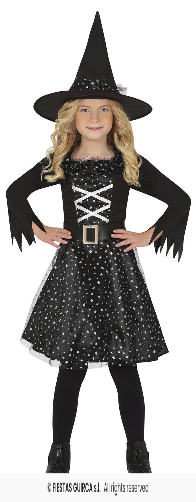 COSTUME HALLOWEEN STREGA STELLATA 7-9 AN