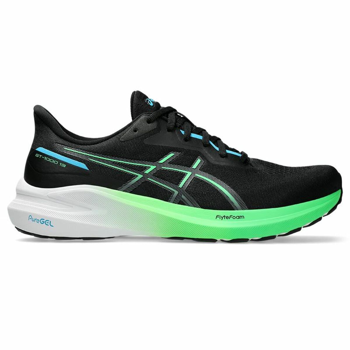 Scarpe Sportive Uomo Asics GT-1000 13 Nero Taglia Calzatura:43.5