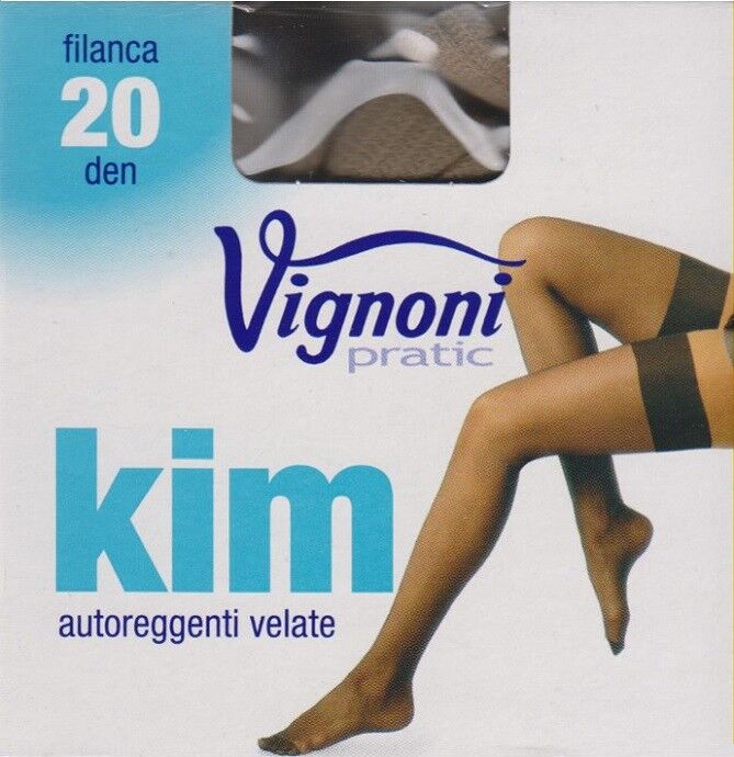12 PAIA DI AUTOREGGENTI DONNA VIGNONI 20 DEN. ART. KIM COL. A SCELTA TG. UNICA