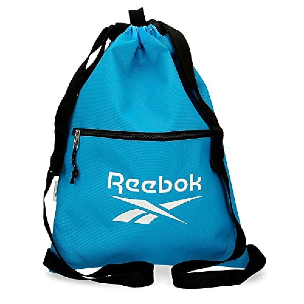 (TG. Mochila Saco Con Cremallera) Reebok Boston Bag Zaino Con Zip Blu 35x46 cm P