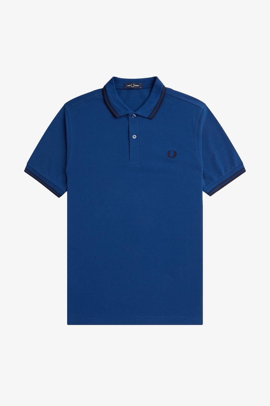 Fred Perry Polo Manica Corta Slim Fit Blu - Taglia M Abbigliamento Uomo Polo
