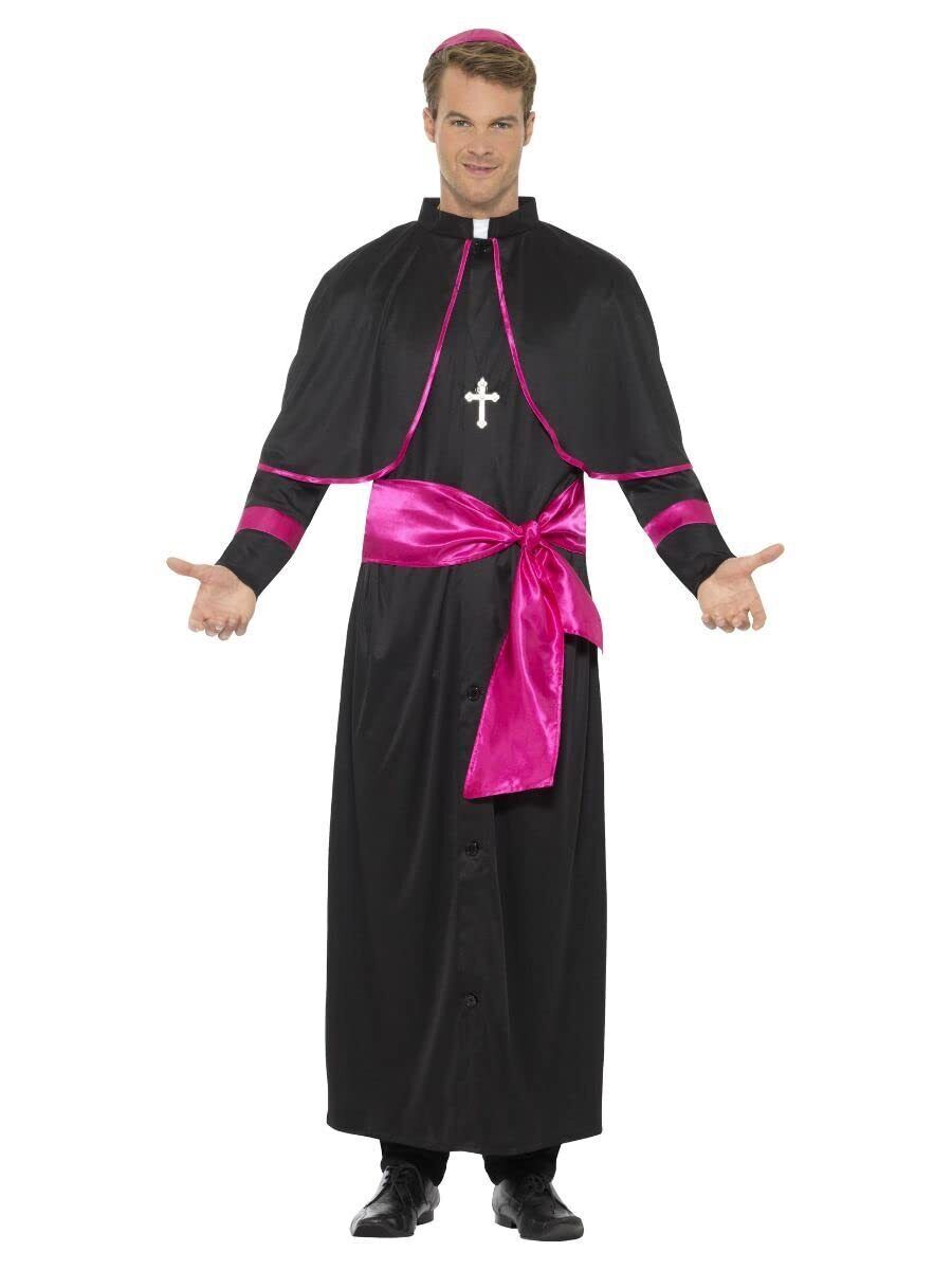 Smiffys Cardinal Costume, Black (Size L)