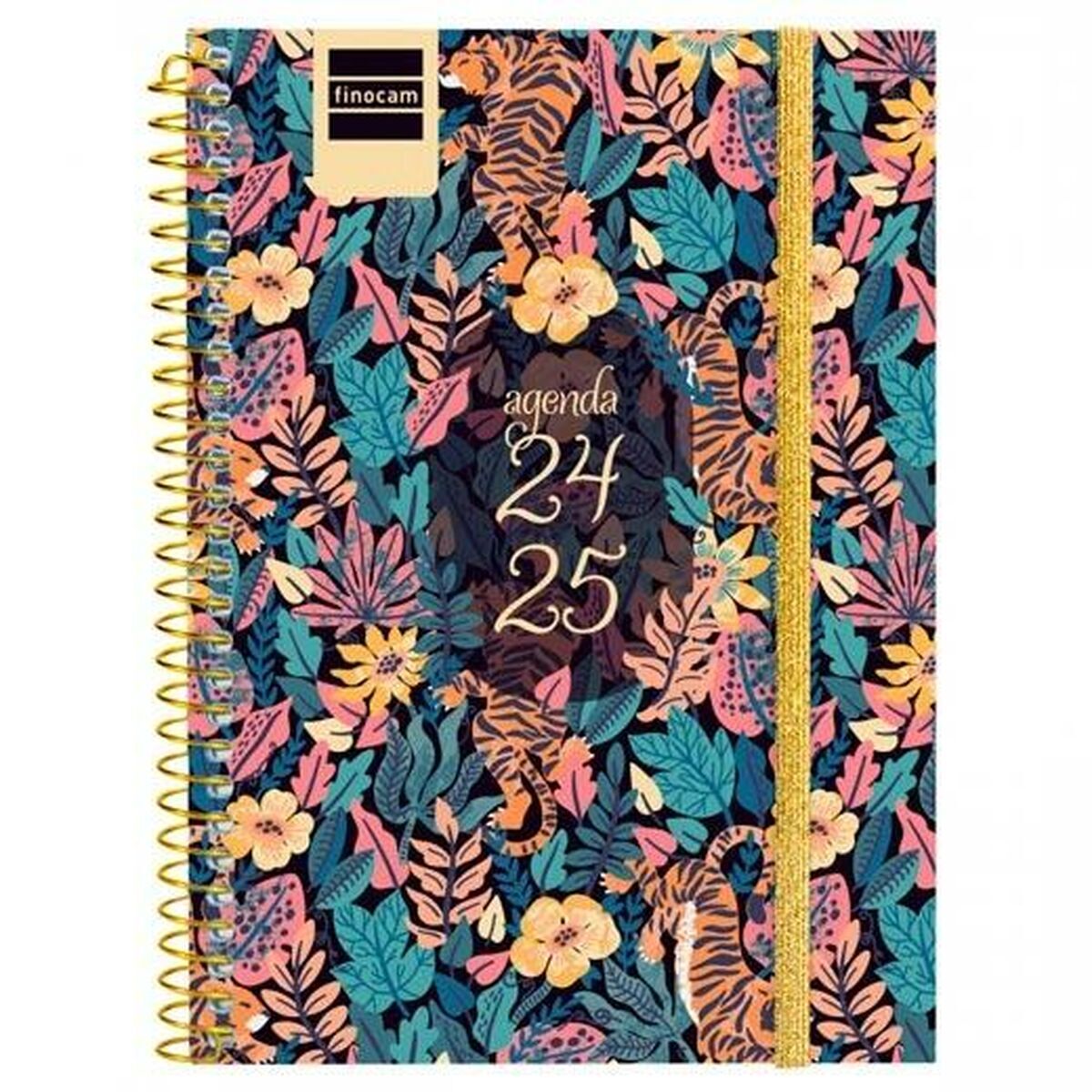 Agenda Finocam TIGER Multicolore 1/8 12 x 16,4 cm 2024-2025