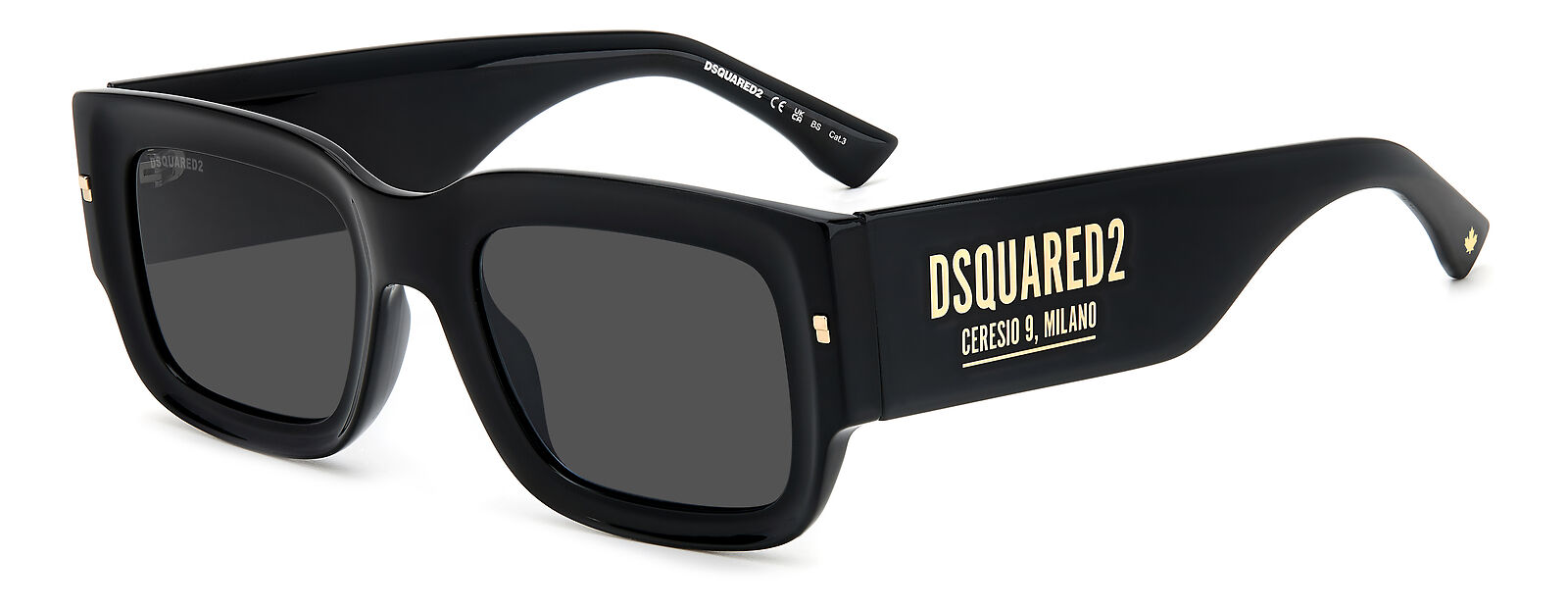 Occhiali da Sole DSQUARED2 D2 0089/S 2M2 BLACK GOLD 52/22/145 Uomo
