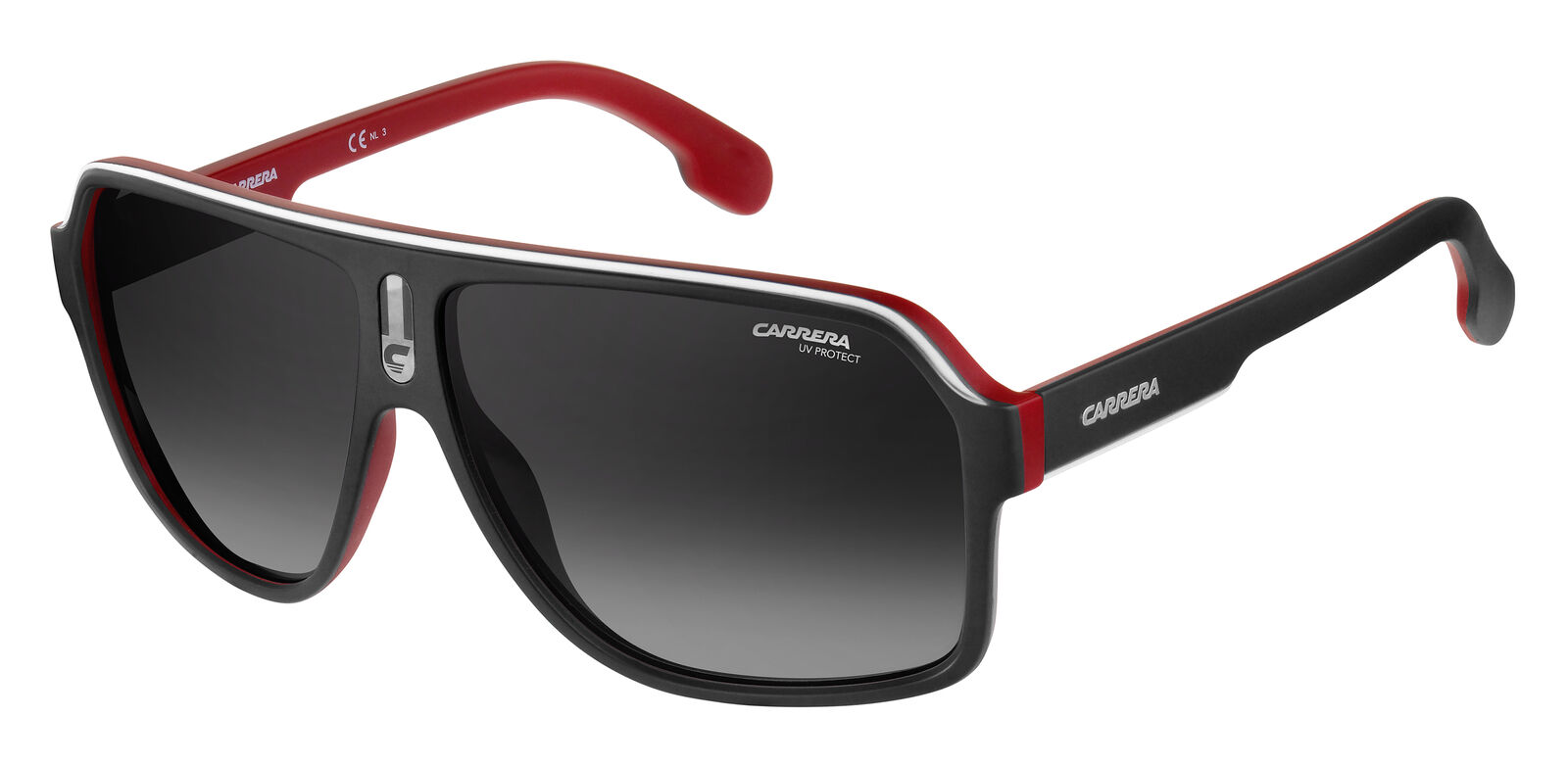 Occhiali da Sole Carrera 1001/S BLX MATTE BLACK RED 62/11/140 Uomo