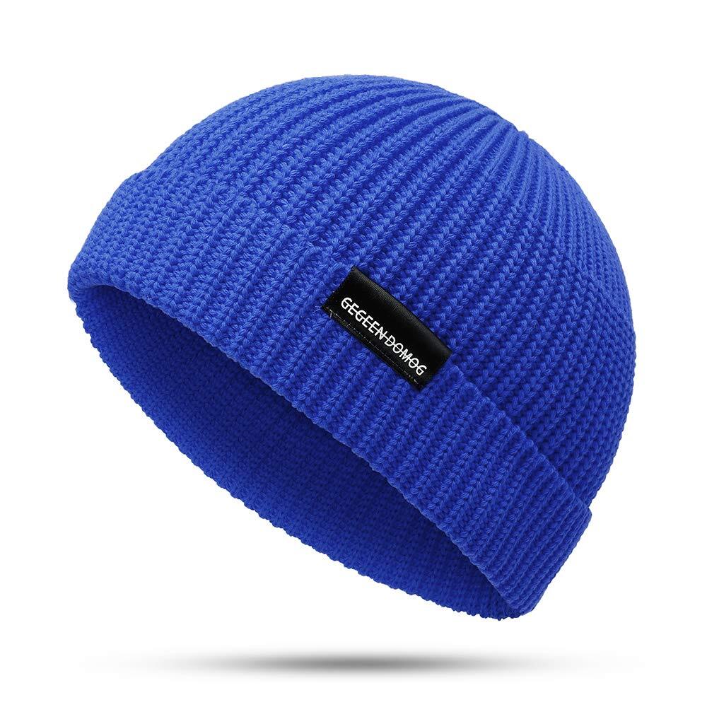 YAMEE Berretto a Maglia Uomo - Calotta Beanie Lavorato con Risvolto Calotte A...