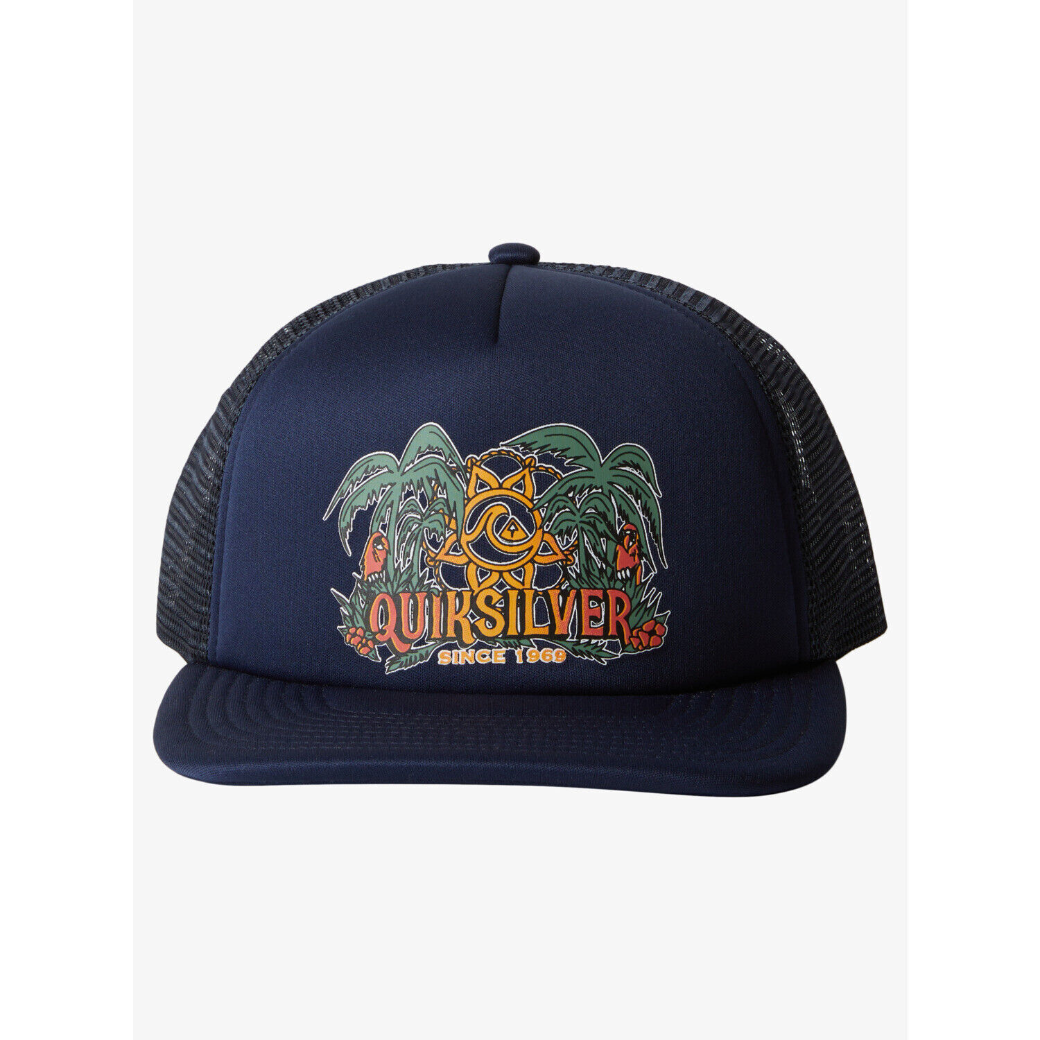 Quiksilver happy hour trucker hat dark navy cappellino new surf skate