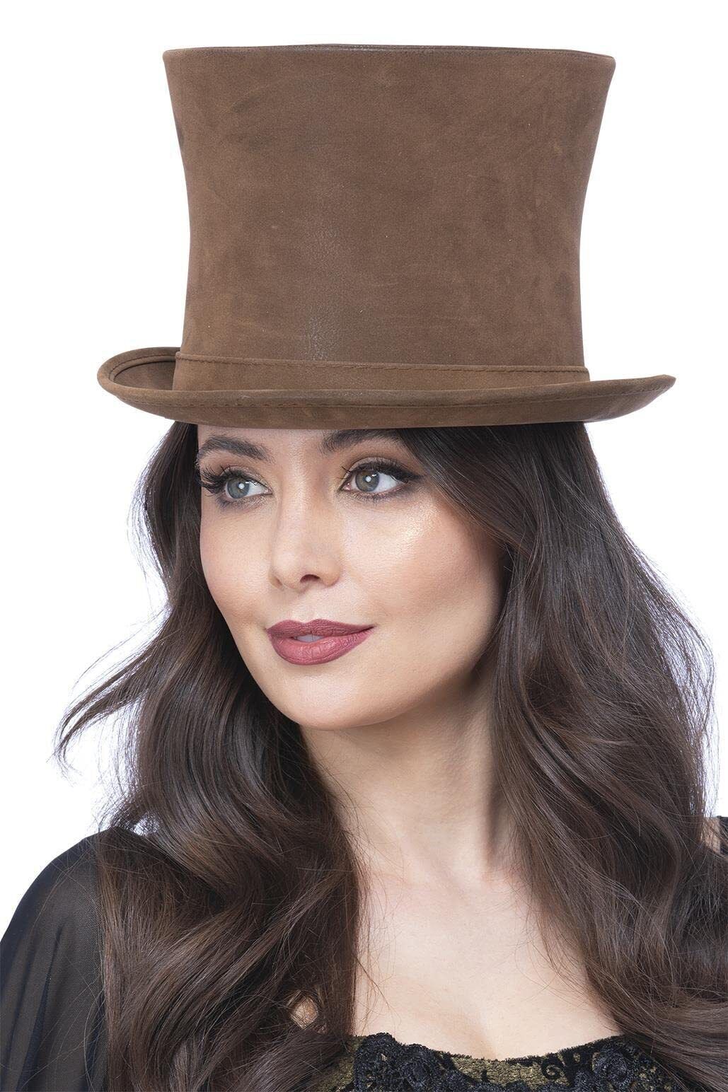 Smiffys Deluxe Authentic Victorian Top Hat, Brown