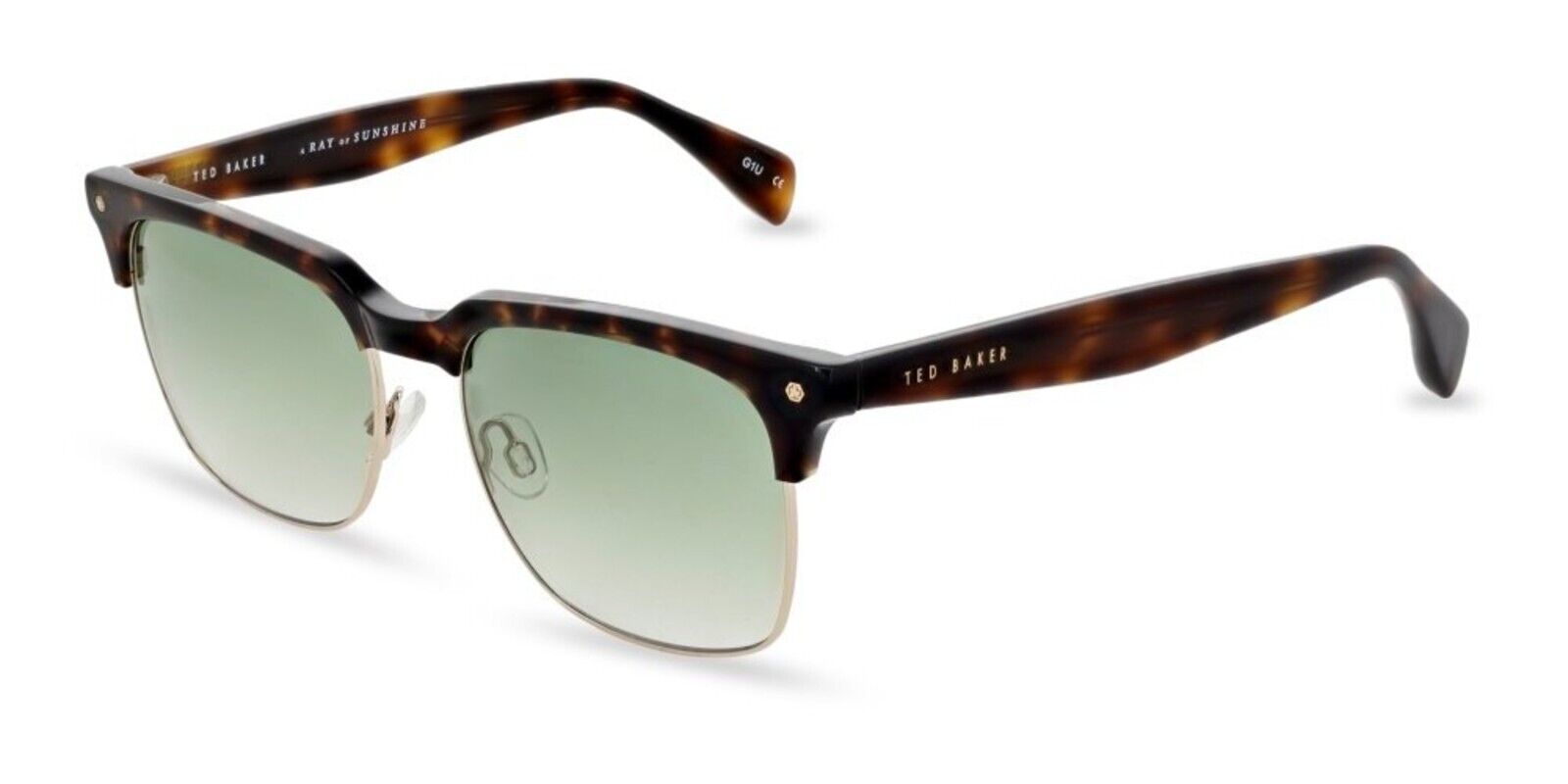 Ted Baker Occhiali Da Sole Da Uomo Floyd TB1681 133 Dark Demi/Green Gradient